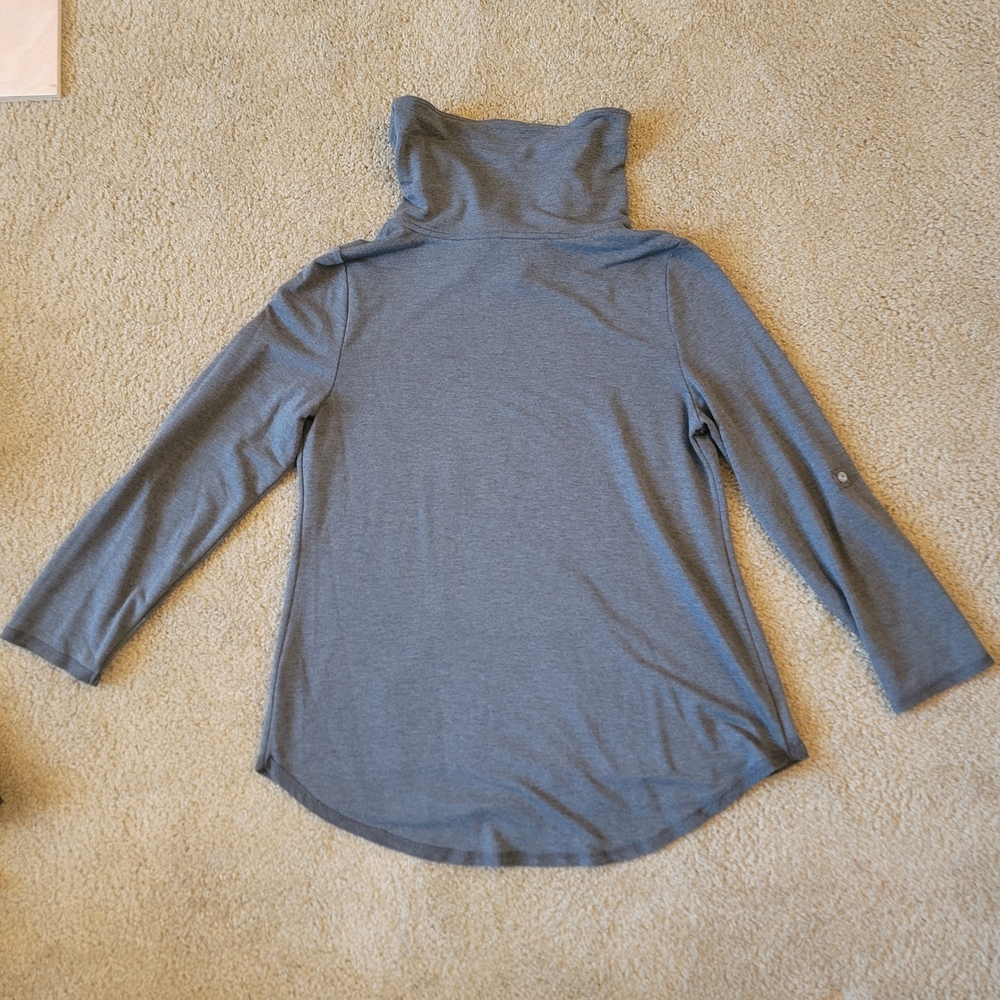 Soft Surroundings Kassidy Cowl Neck Roll Tab Pullover - Picture 4 of 9